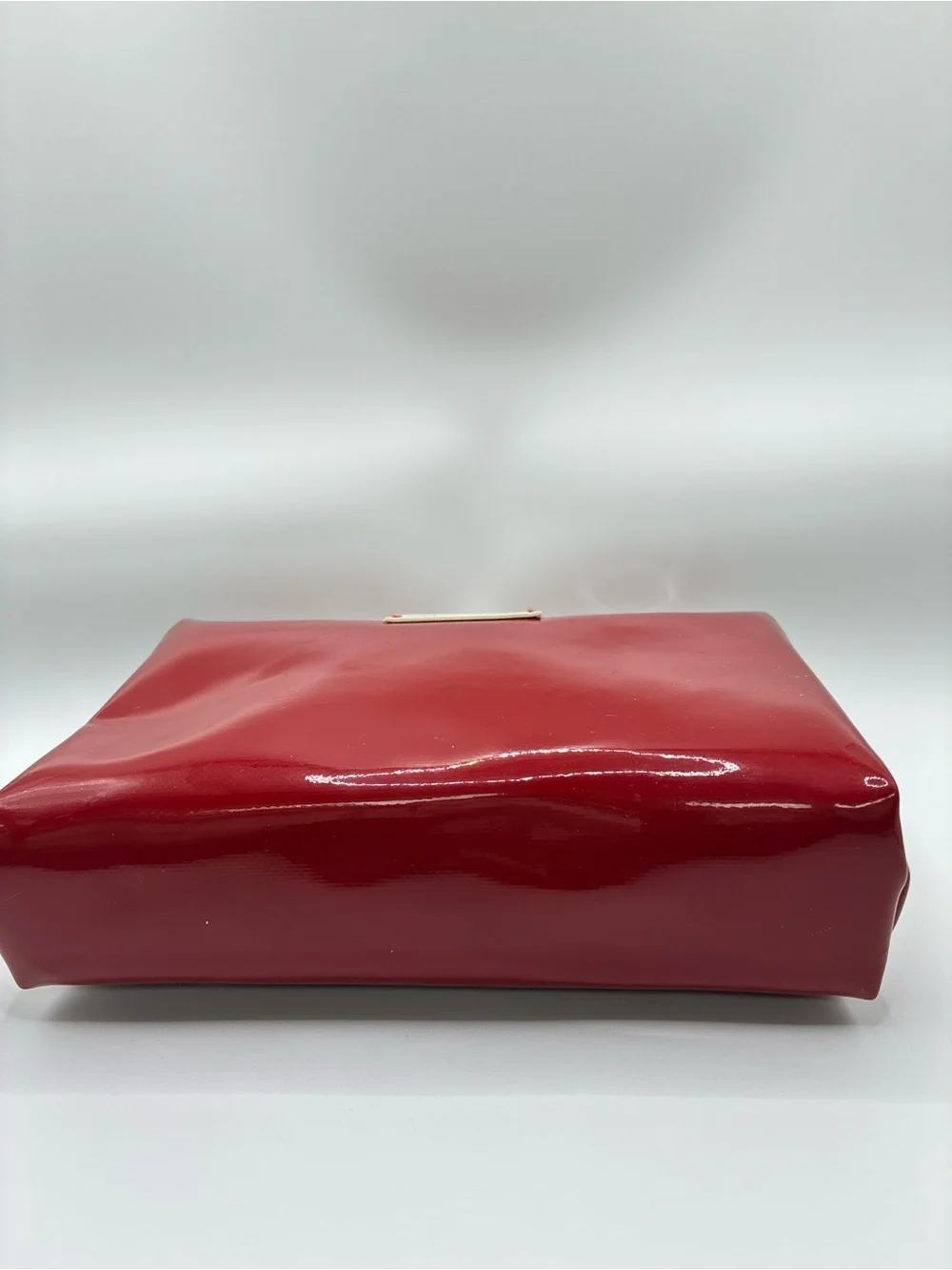 Shiseido Red Glossy Patent Makeup Pouch